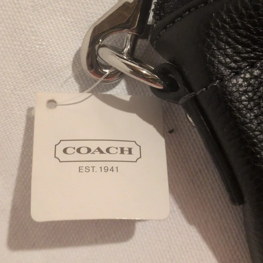 Coach Black Leather Messenger Bag - Picture 2 of 7